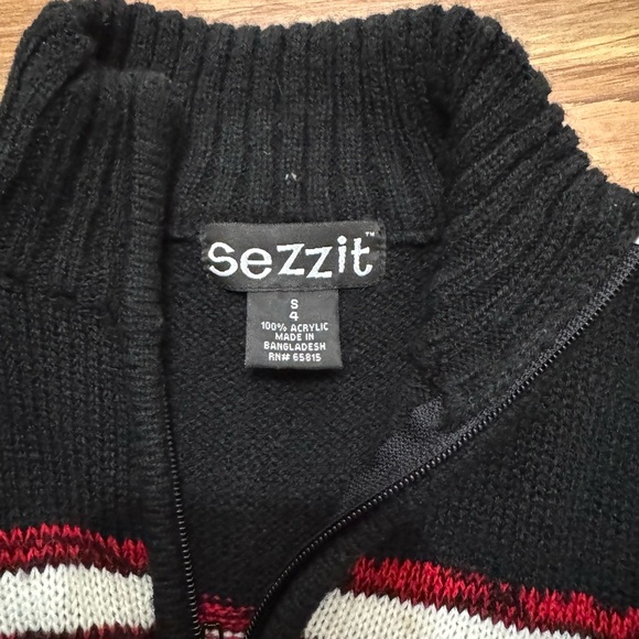 Sezzit Boys Size 4 Quarter Zip Sweater - Picture 2 of 3